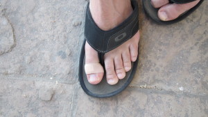 Injured toe