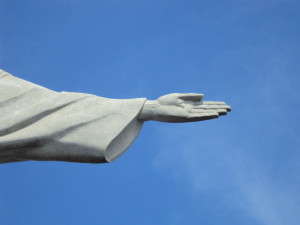 The left hand of Christ the Redeemer, Rio de Janeiro