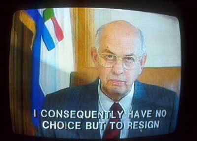 The resignation of PW Botha